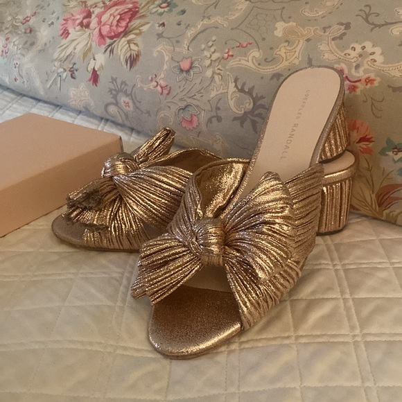 Loeffler Randall, Emilia pleated knot mule-Dune color - Picture 3 of 9